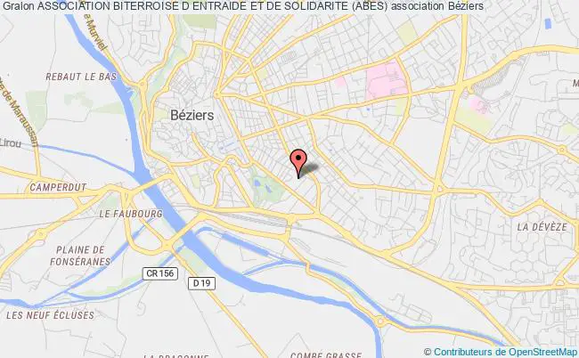 plan association Association Biterroise D Entraide Et De Solidarite (abes) Béziers