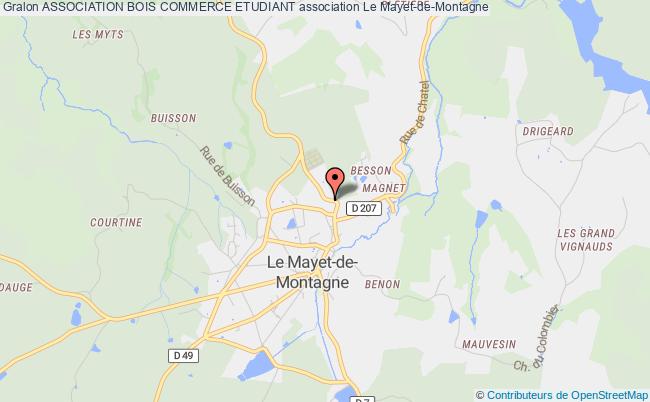 plan association Association Bois Commerce Etudiant Le Mayet-de-Montagne