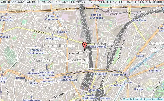 plan association Association Boite Vocale Spectacles Vivant, Evenementiel & Ateliers Artistiques Paris