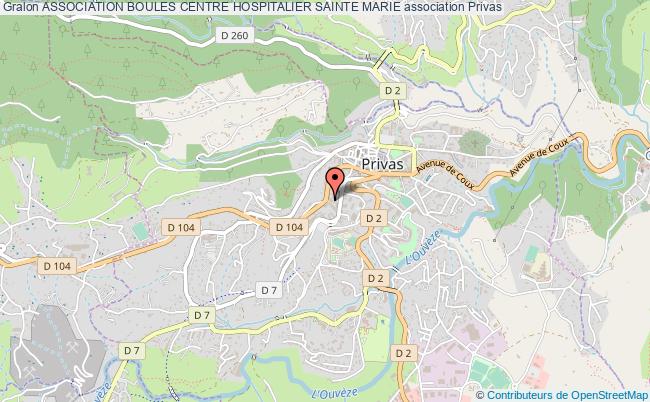 plan association Association Boules Centre Hospitalier Sainte Marie Privas