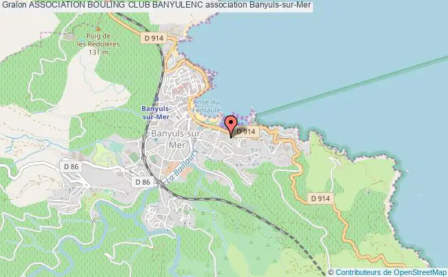 plan association Association Bouling Club Banyulenc Banyuls-sur-Mer
