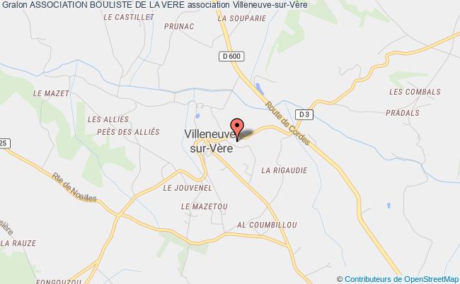 plan association Association Bouliste De La Vere Villeneuve-sur-Vère