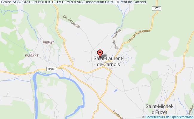 plan association Association Bouliste La Peyrolaise Saint-Laurent-de-Carnols