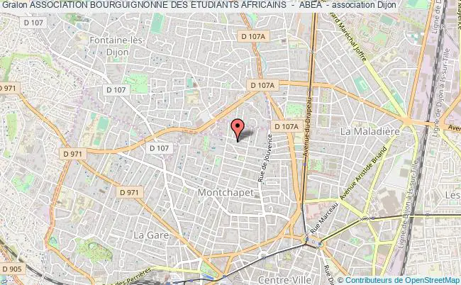 plan association Association Bourguignonne Des Etudiants Africains  -  Abea  - Dijon cedex