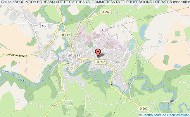 plan association Association Boussaquine Des Artisans, Commercants Et Professions Liberales Boussac