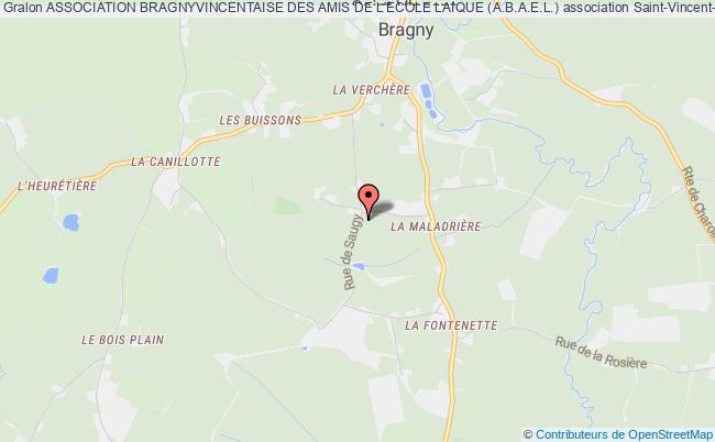 plan association Association Bragnyvincentaise Des Amis De L'ecole Laique (a.b.a.e.l.) Saint-Vincent-Bragny