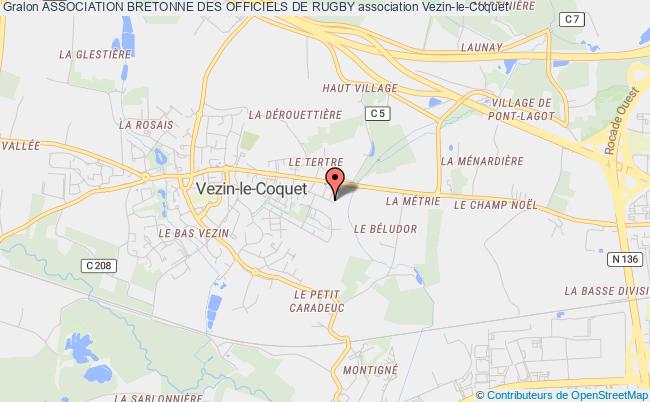 plan association Association Bretonne Des Officiels De Rugby Vezin-le-Coquet