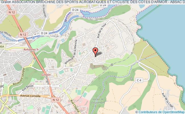 plan association Association Briochine Des Sports Acrobatiques Et Cycliste Des Cotes D'armor - Absac Des Cotes D'armor Saint-Brieuc