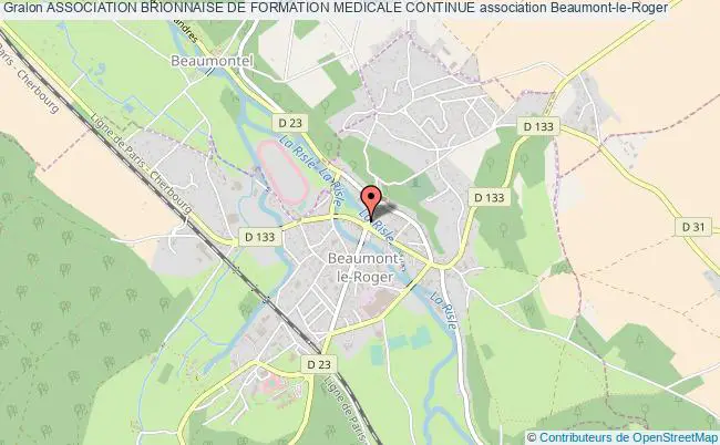 plan association Association Brionnaise De Formation Medicale Continue Beaumont-le-Roger