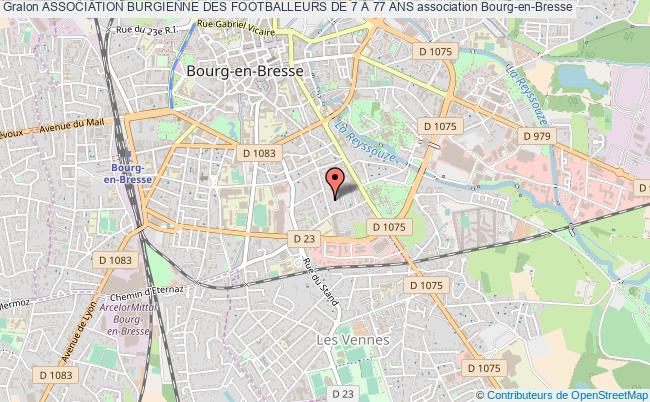 plan association Association Burgienne Des Footballeurs De 7 À 77 Ans Bourg-en-Bresse