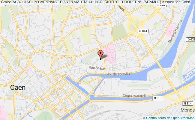 plan association Association Caennaise D'arts Martiaux Historiques Europeens (acamhe) Caen