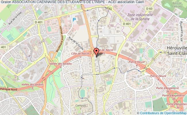 plan association Association Caennaise Des Etudiants De L'inspe - Acei Caen