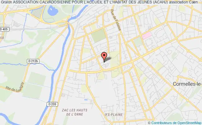 plan association Association Calvadosienne Pour L'accueil Et L'habitat Des Jeunes (acahj) Caen