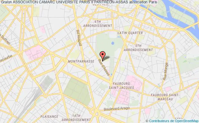 plan association Association Camarc Universite Paris Ii Pantheon-assas Paris