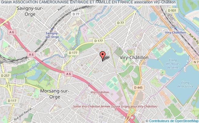 plan association Association Camerounaise Entraide Et Famille En France Viry-Châtillon