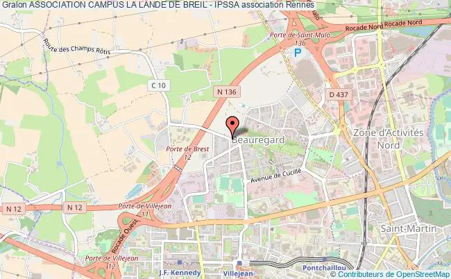 plan association Association Campus La Lande De Breil - Ipssa Rennes cedex