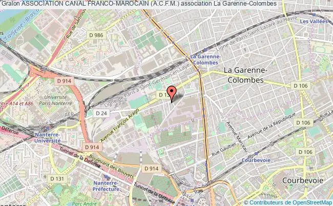 plan association Association Canal Franco-marocain (a.c.f.m.) La Garenne-Colombes