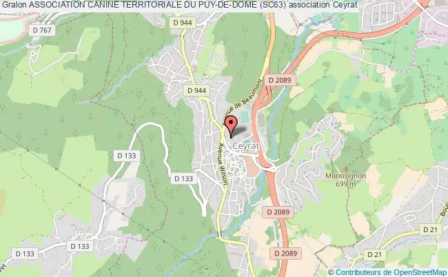 plan association Association Canine Territoriale Du Puy-de-dome (sc63) Ceyrat