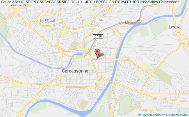 plan association Association Carcassonnaise De Jiu - Jitsu Bresilien Et Valetudo Carcassonne