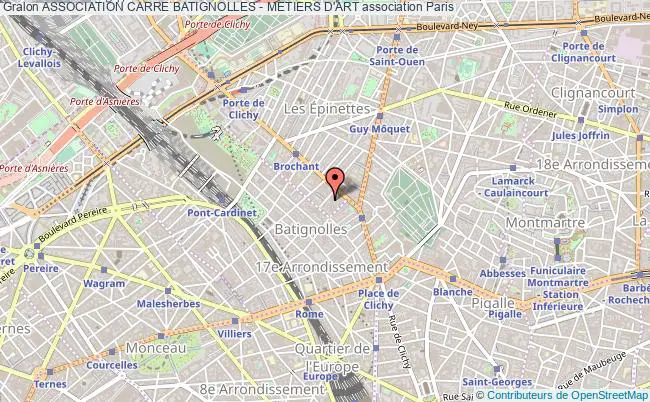 plan association Association Carre Batignolles - Metiers D'art Paris