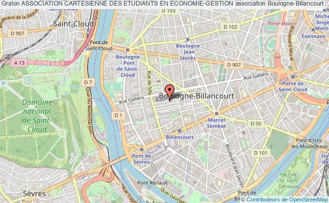 plan association Association CartÉsienne Des Etudiants En Économie-gestion Boulogne-Billancourt