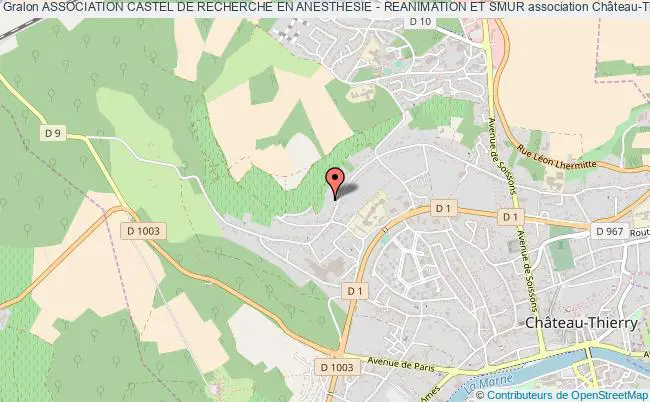 plan association Association Castel De Recherche En Anesthesie - Reanimation Et Smur Château-Thierry