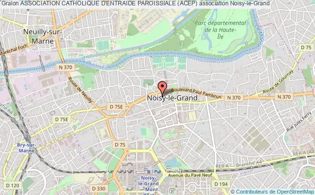 plan association Association Catholique D'entraide Paroissiale (acep) Noisy-le-Grand