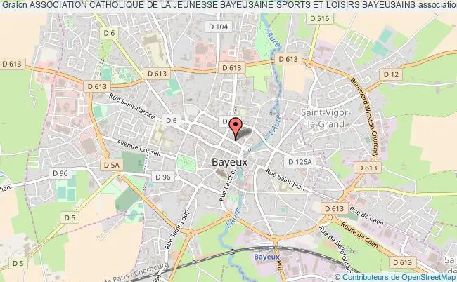 plan association Association Catholique De La Jeunesse Bayeusaine Sports Et Loisirs Bayeusains Bayeux