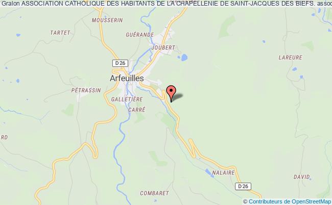 plan association Association Catholique Des Habitants De La Chapellenie De Saint-jacques Des Biefs. Arfeuilles
