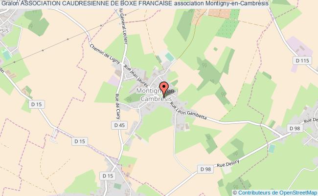 plan association Association Caudresienne De Boxe Francaise Montigny-en-Cambrésis
