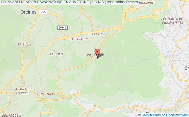 plan association Association Caval'nature En Auvergne (a.c.n.a.) Orcines