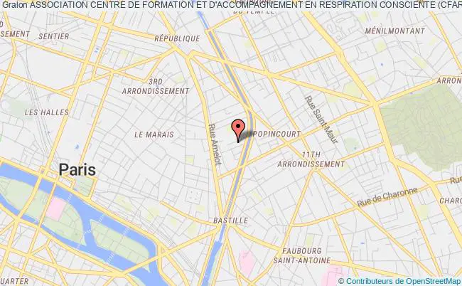 plan association Association Centre De Formation Et D'accompagnement En Respiration Consciente (cfar) Paris