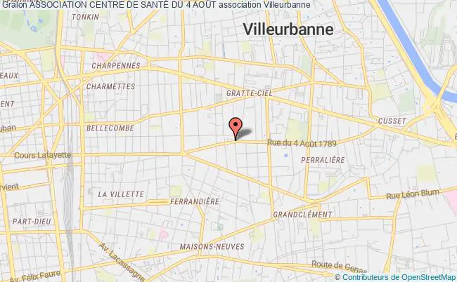 plan association Association Centre De SantÉ Du 4 AoÛt Villeurbanne