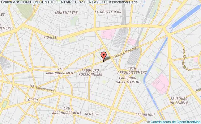 plan association Association Centre Dentaire Liszt La Fayette PARIS
