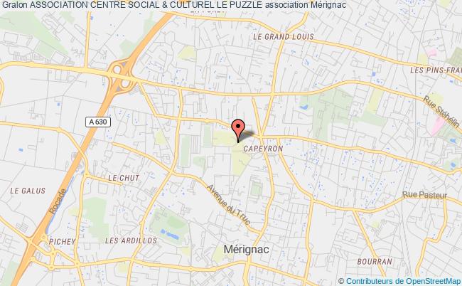 plan association Association Centre Social & Culturel Le Puzzle Mérignac