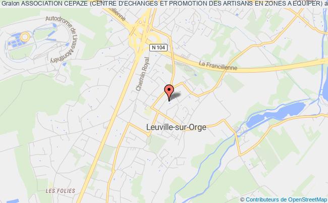 plan association Association Cepaze (centre D'echanges Et Promotion Des Artisans En Zones A Equiper) Leuville-sur-Orge