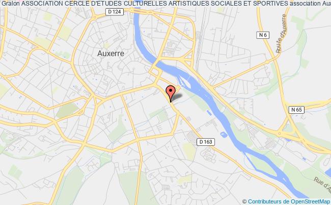 plan association Association Cercle D'etudes Culturelles Artistiques Sociales Et Sportives Auxerre