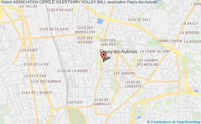 plan association Association Cercle Jules Ferry Volley Ball Fleury-les-Aubrais