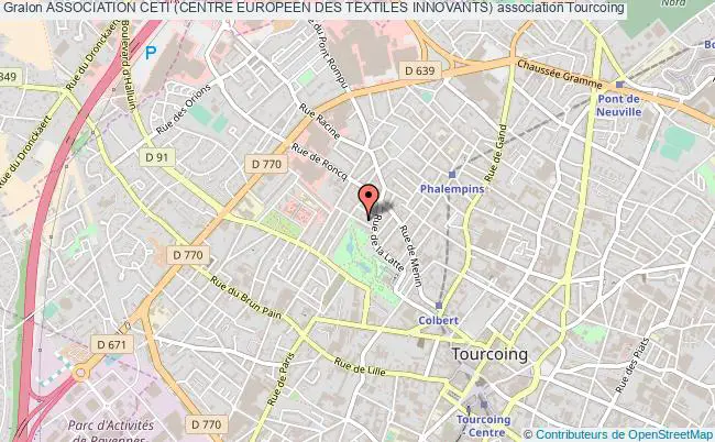 plan association Association Ceti (centre Europeen Des Textiles Innovants) Tourcoing