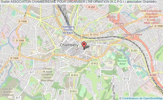 plan association Association Chamberienne Pour Organiser L'information (a.c.p.o.i.) Chambéry