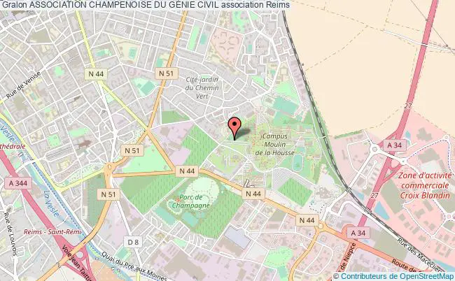 plan association Association Champenoise Du GÉnie Civil Reims