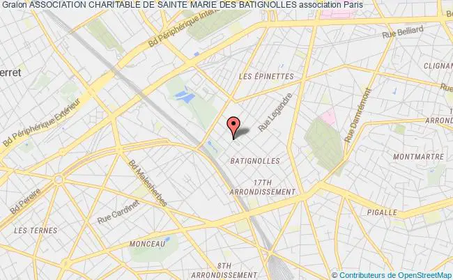 plan association Association Charitable De Sainte Marie Des Batignolles Paris