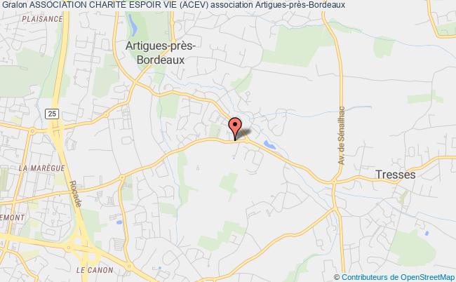 plan association Association CharitÉ Espoir Vie (acev) Artigues-près-Bordeaux