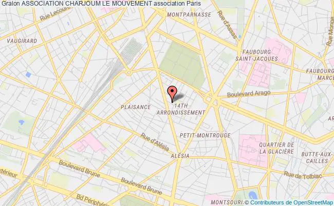 plan association Association Charjoum Le Mouvement Paris 14e