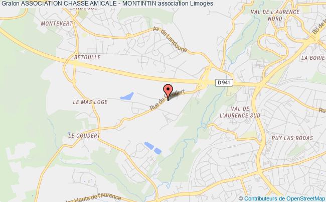 plan association Association Chasse Amicale - Montintin Limoges