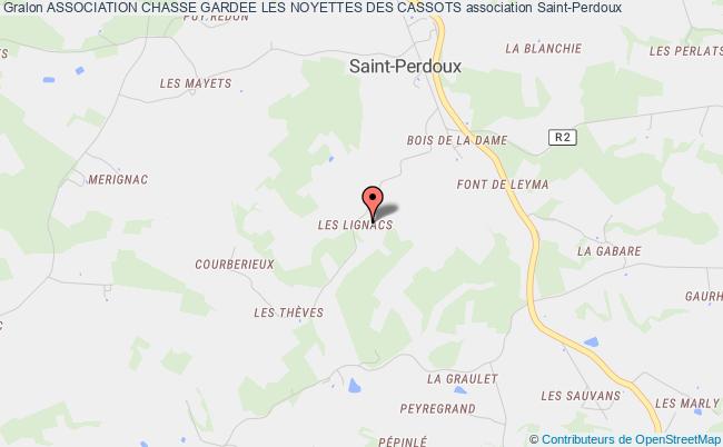 plan association Association Chasse Gardee Les Noyettes Des Cassots SAINT PERDOUX