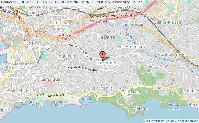 plan association Association Chasse Sous Marine ApnÉe (acsma) Toulon