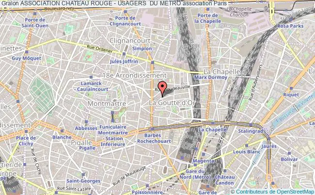 plan association Association Chateau Rouge - Usagers  Du Metro Paris 18e
