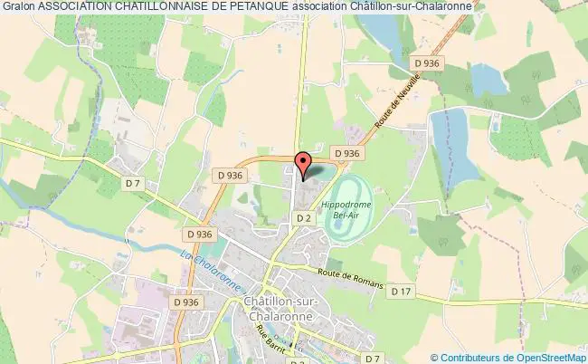 plan association Association Chatillonnaise De Petanque Châtillon-sur-Chalaronne