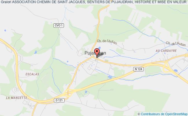 plan association Association Chemin De Saint Jacques, Sentiers De Pujaudran, Histoire Et Mise En Valeur Du Patrimoine Local. Pujaudran